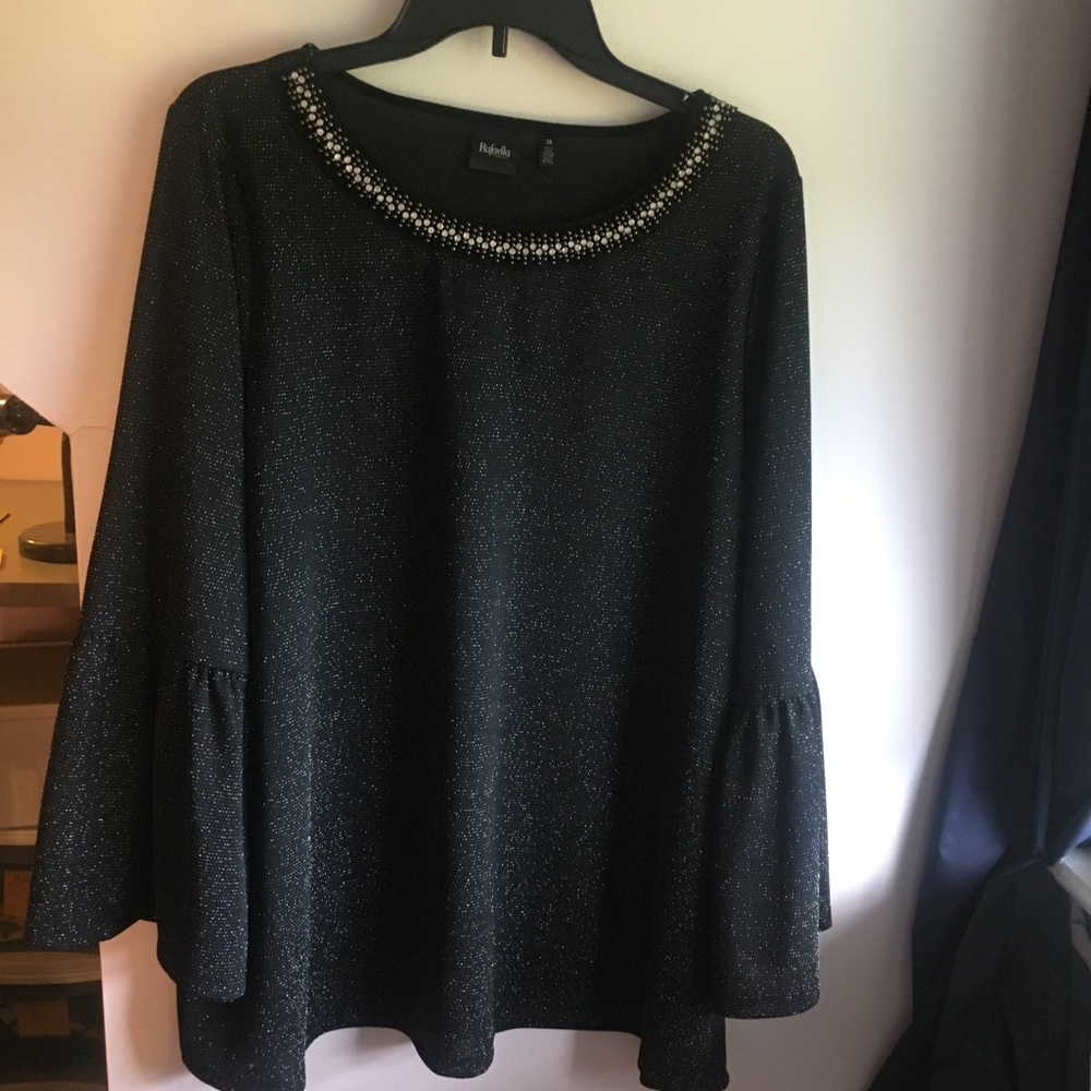 Black and silver long sleeve shirt